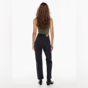 Aritzia Denim Forum the pinup super high straight size 27 black eyeliner